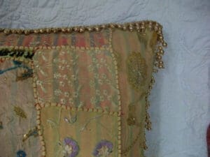 Embroidered Vintage India Patchwork Sari Tapestry Decorative Pillows - Image 7